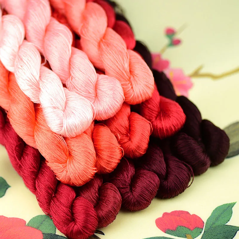 Su вышивка большая ветка натуральный шелк нить обернутая Бархат Вышивка Сделай