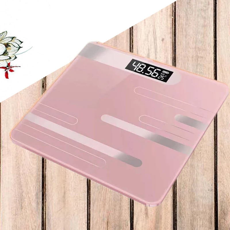 Напольные электронные весы для ванной комнаты стеклянные умные с аккумулятором