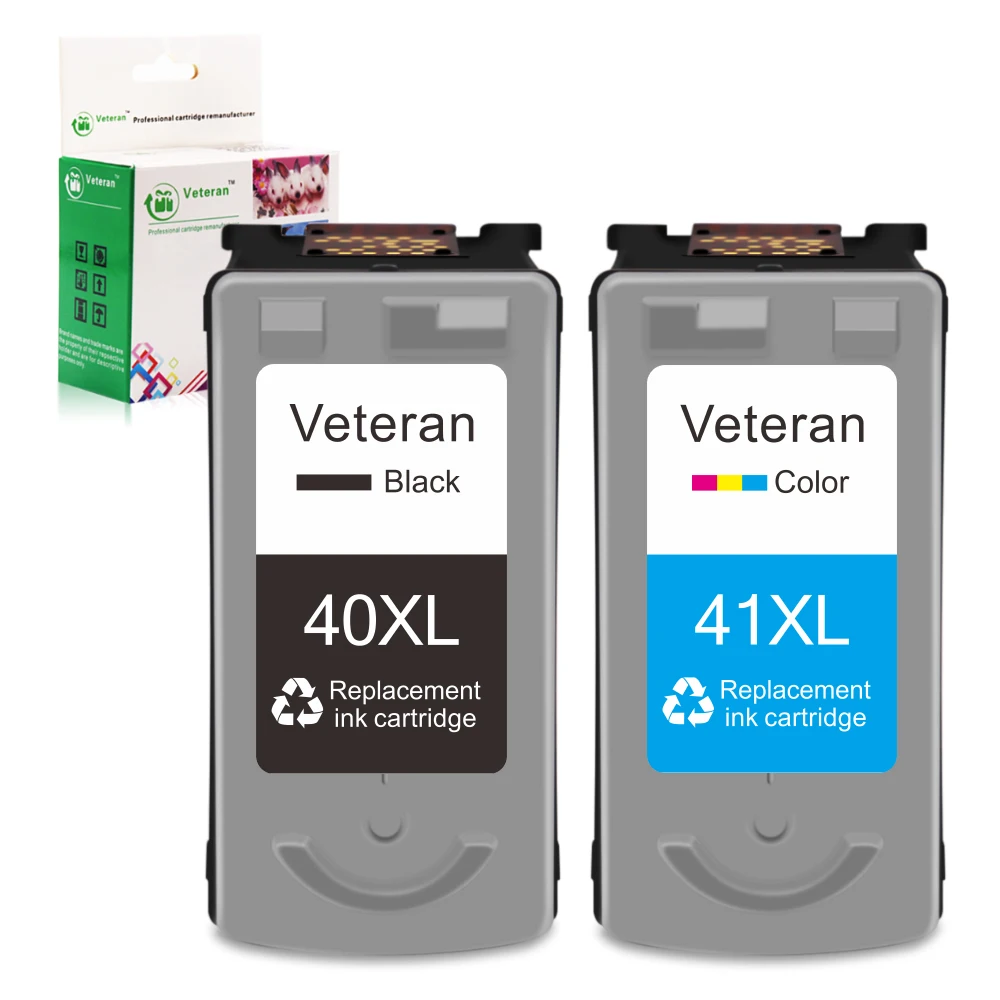Совместимые чернильные картриджи Veteran восстановленные 40XL 41XL для PG 40 CL 41 PIXMA iP1800