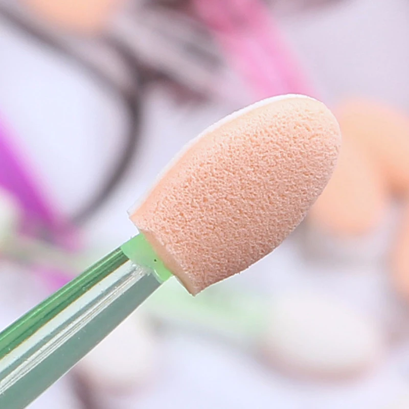 10 шт./компл. спонж для подводки глаз век одноразовый двухсторонний Овальный