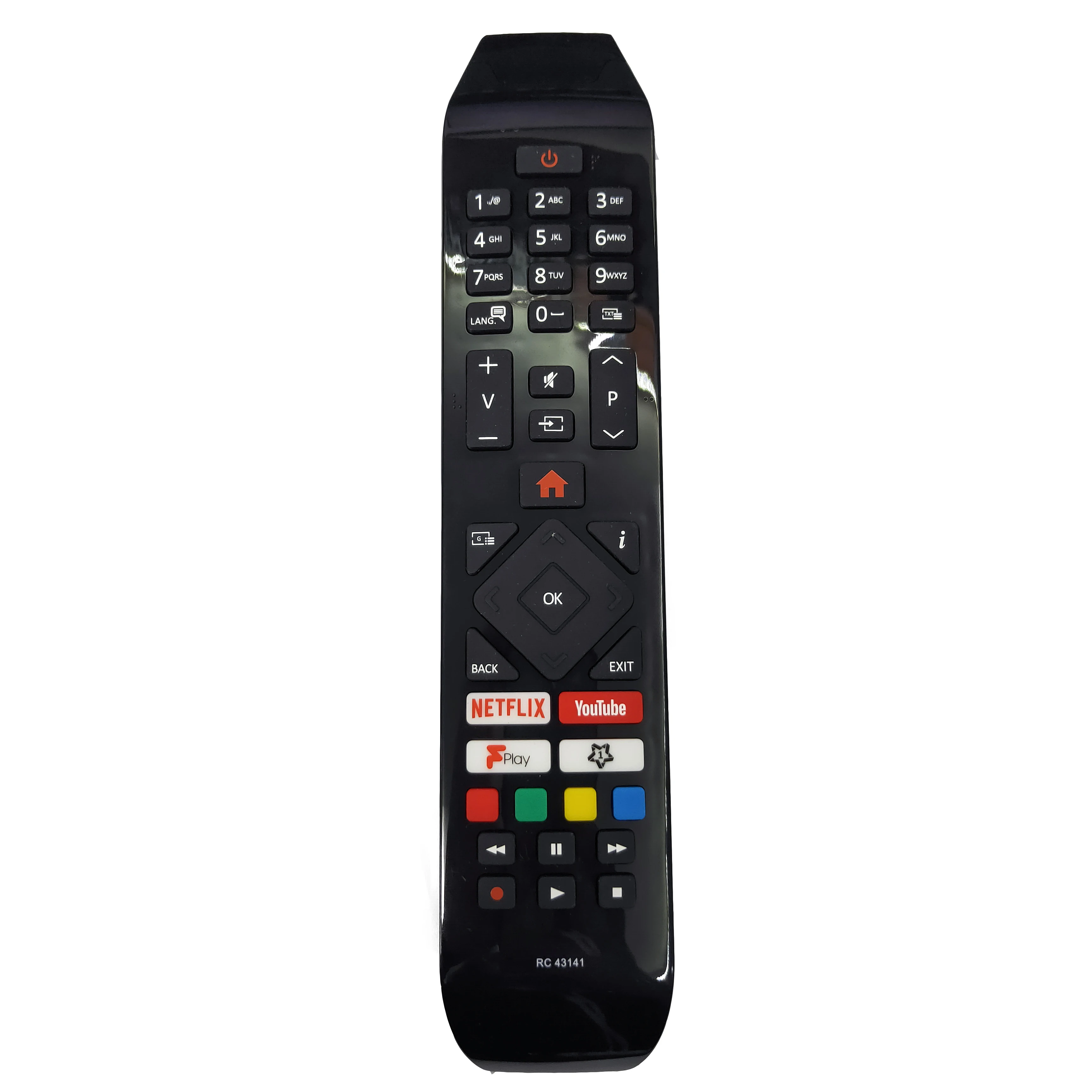 RC43141 Reemplazo de Control Remoto para Hitachi Smart TV con Netflix Youtube y Botones de reproducción 32HB26J61U 32HB26T61UA 50HB26T72U 524HB21T65U 24HB21T65U