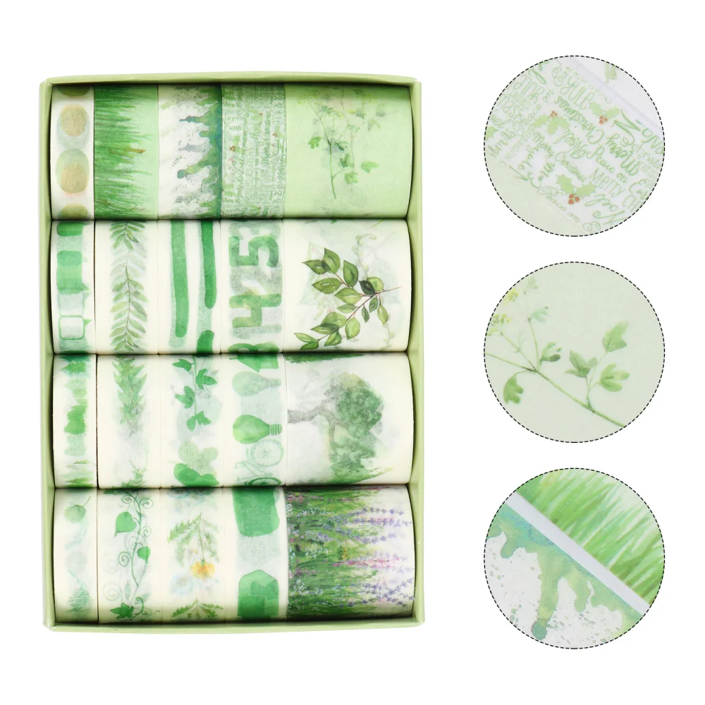 

20 Rolls Decorative Washi Tape Green Fresh Style Tape Adhesive DIY Stickers