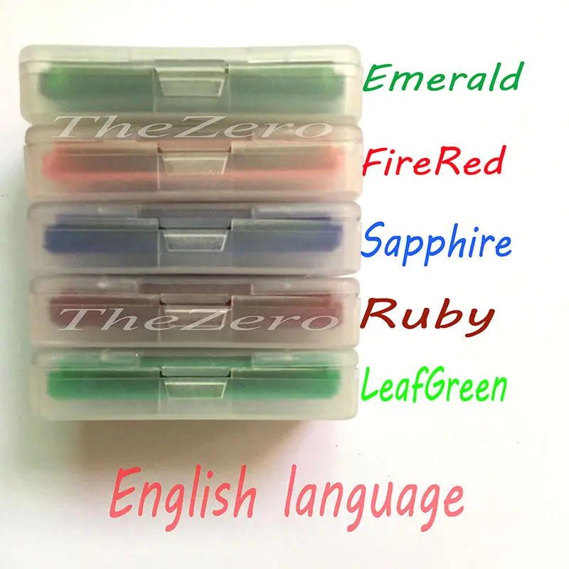 Видео игры Cartrid Консоли Карты серии P изумрудно-LeafGreenSapphireFireRedRuby версия на