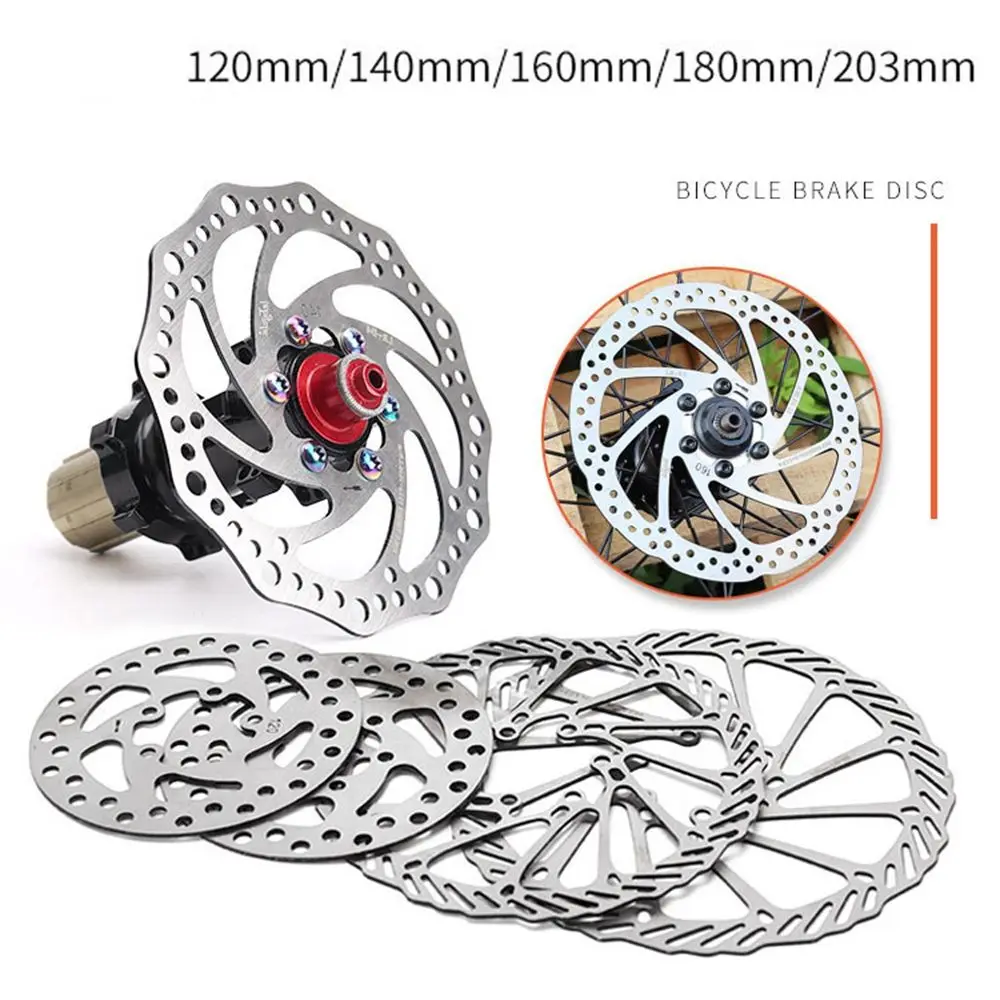 203mm/180mm/160mm/140mm 6 Inches Stainless Steel Rotor Disc Brake Replacement Rear Wheel Parts Bicycle Accessories High Quality - купить по