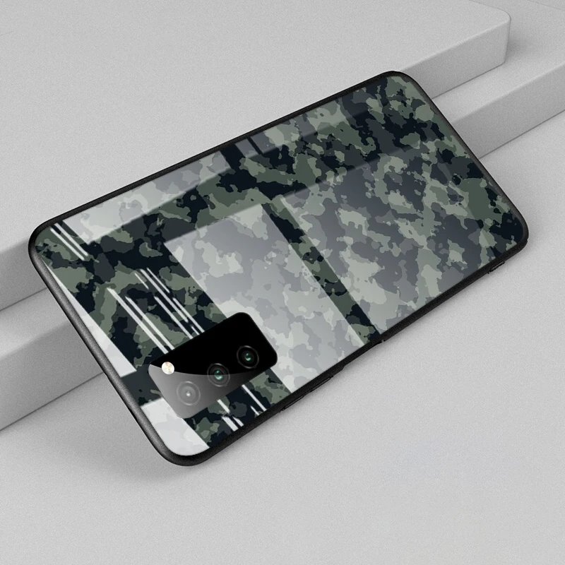 Tempered Glass Cover Camouflage Army For Huawei Honor 30 20 10 9X 8X Pro Plus Lite Shockproof Shell Phone Case | Мобильные телефоны