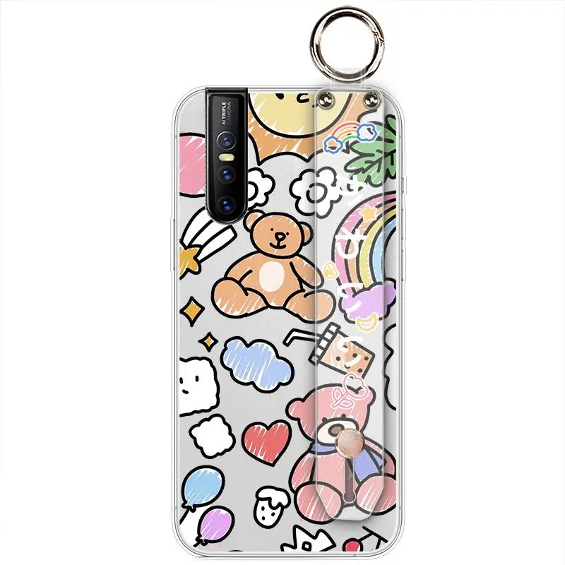 Shockproof Silicone Phone Case For VIVO X27 Cute Soft Woman New Arrival Black Glitter |