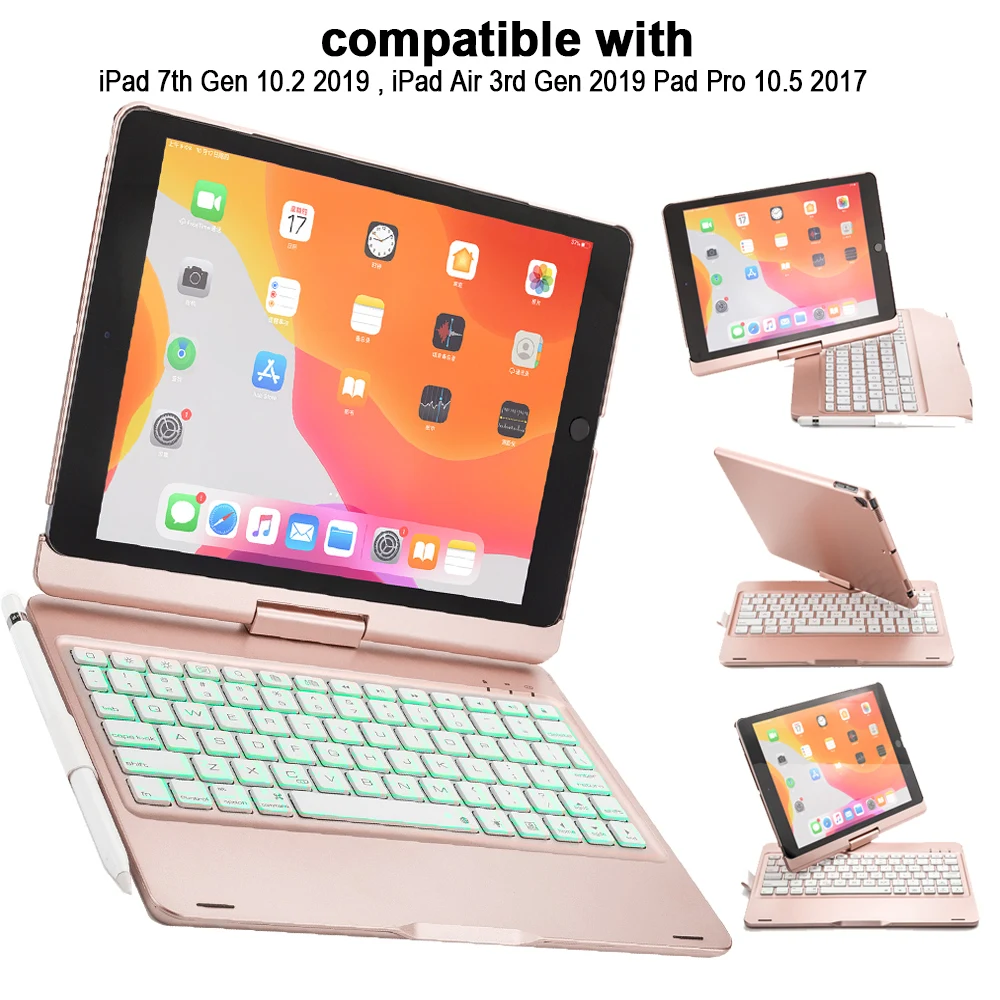 Клавиатура для iPad 10 2 2019 Pro 5 дюймов 2017 беспроводная клавиатура с поворотом на 360