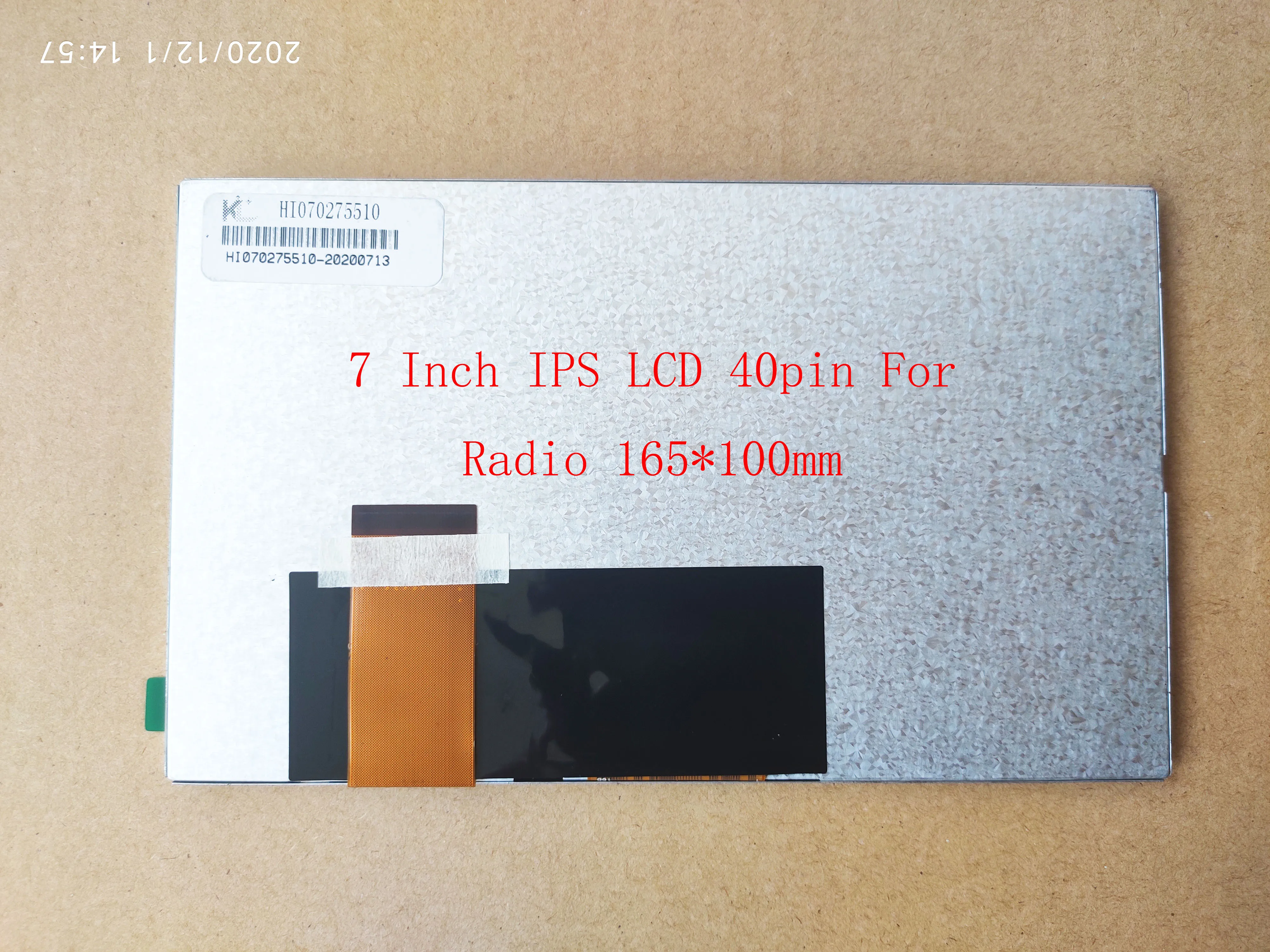 Polegada Ips Lcd 40pin 165*100 Milímetros Kl-hi070275510 Wd070shl40a Kl-k0702s5527 Universal para Rádio 7 Painéis e LCDs p/ tablet