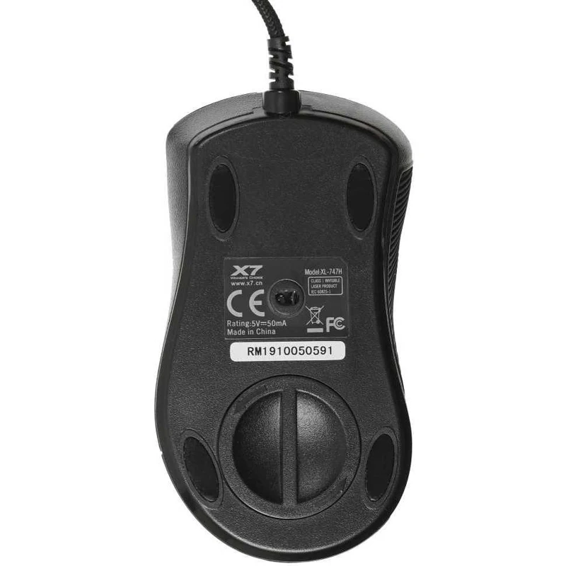 Мышь A4 Oscar Editor XL-747H рисунок/голубой лазерная (3600dpi) USB игровая (6but) | Компьютеры и