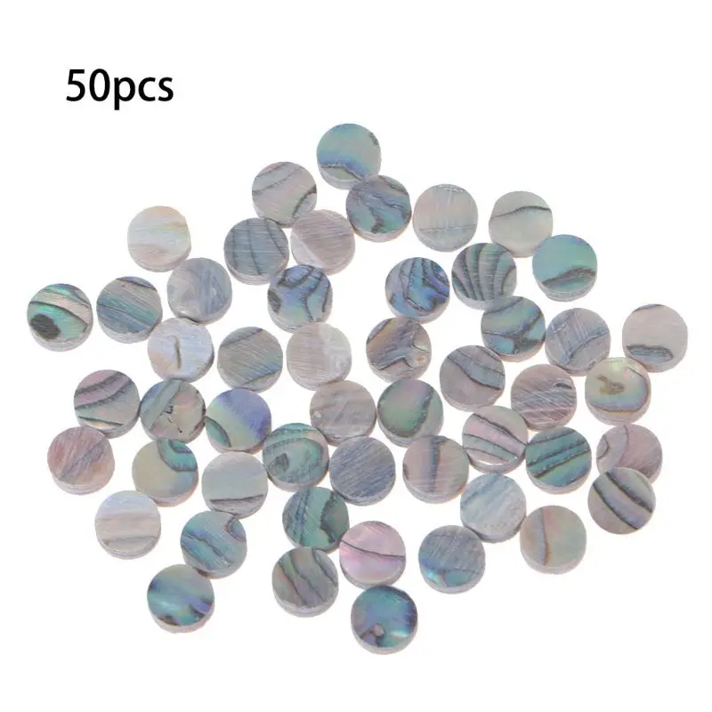 

50pcs Colorful Abalone Inlay Material Dots Guitar Parts Abalone Inlay 6mm 87HF