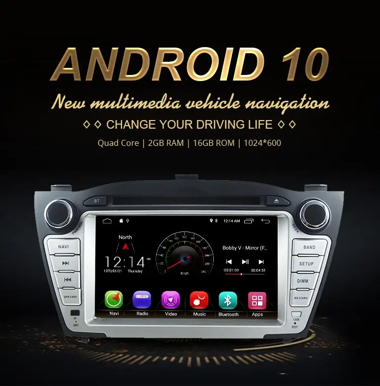 JDASTON Android 10 автомобильный dvd-плеер для hyundai IX35 TUCSON 2009-2013 Мультимедиа gps навигация 2 Din автомагнитола аудио стерео wifi