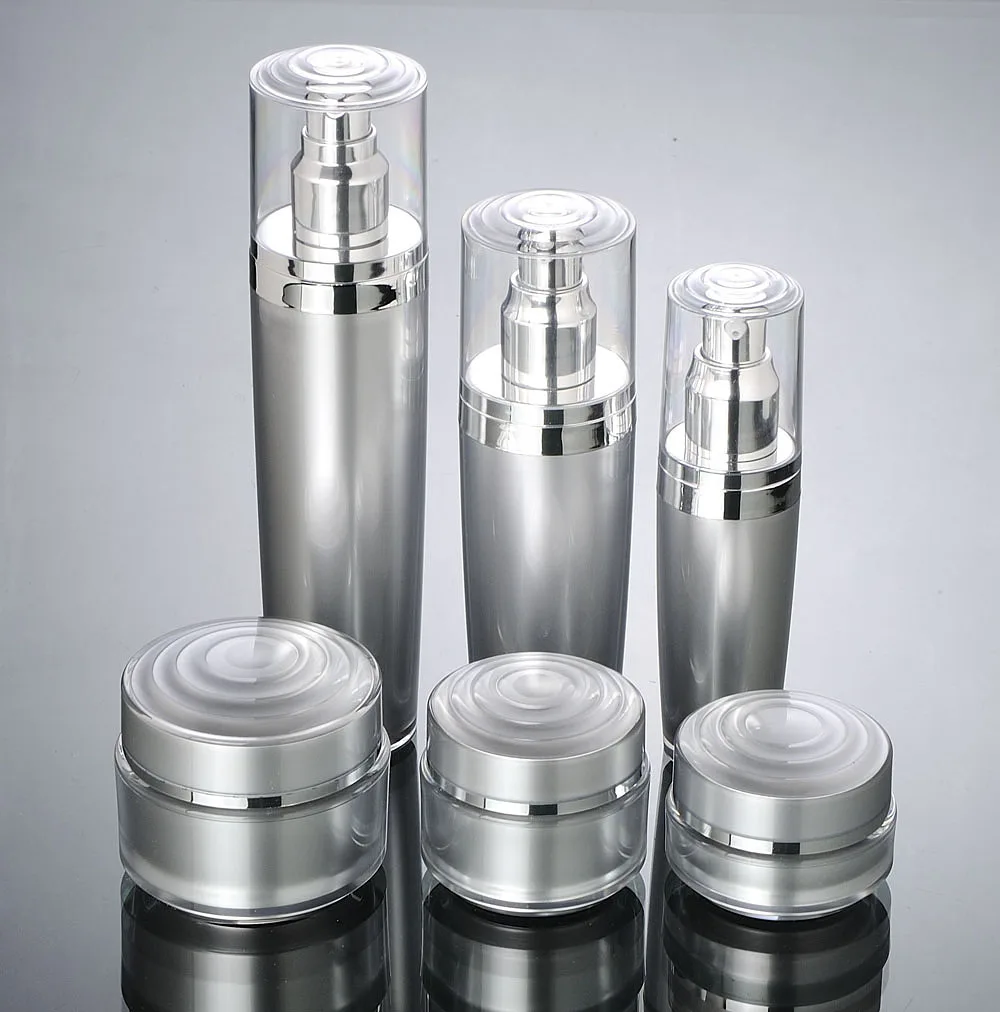 30 г Серебряная акриловая бутылка для крема косметический контейнер банка