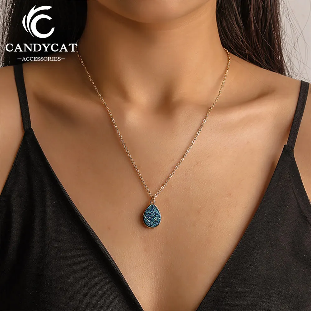 Креативное Кристальное ожерелье с каплями воды для женщин модное простое