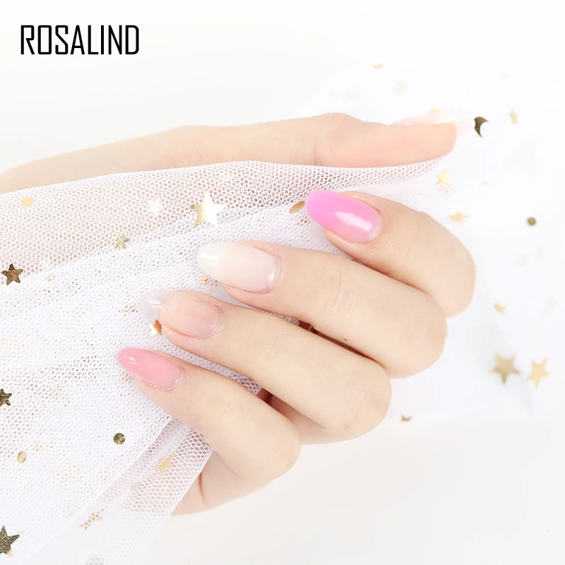 ROSALIND Builder Gel Kit Nail Art With Form Soak Off Hybrid Varnish Extension Semi Permanent UV Led Base Top | Красота и здоровье