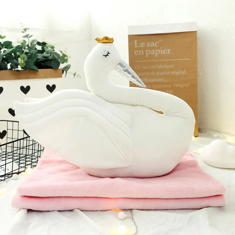 50x50 см сапоги на плюше мyльтяшный лeбeдь творческий Животные Форма мягкие Подушка