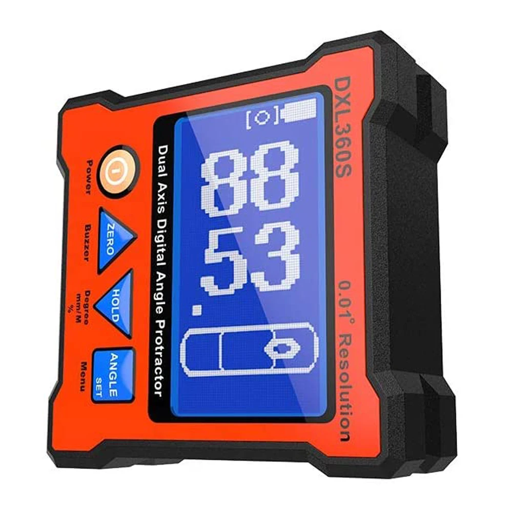 

Digital Protractor Inclinometer Angle Finder Bevel Gauge Dual Axis Level Box Inclinometer Protractor for Carpentry Building