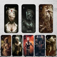 silent hill nurse cool cover soft mobile phone case for iphone se 2020 12 mini xs max 11 pro xr 10 x 6 7 8 6s plus 5s tpu shell