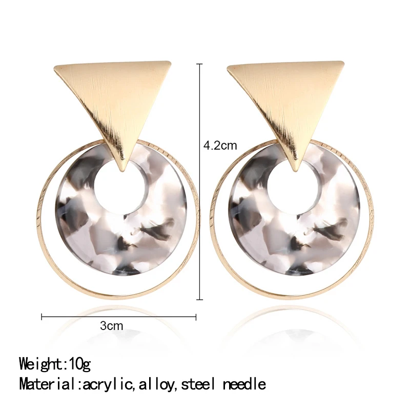 M & G Модные полые круглые леопардовые серьги для женщин подвеска уксусная кислота