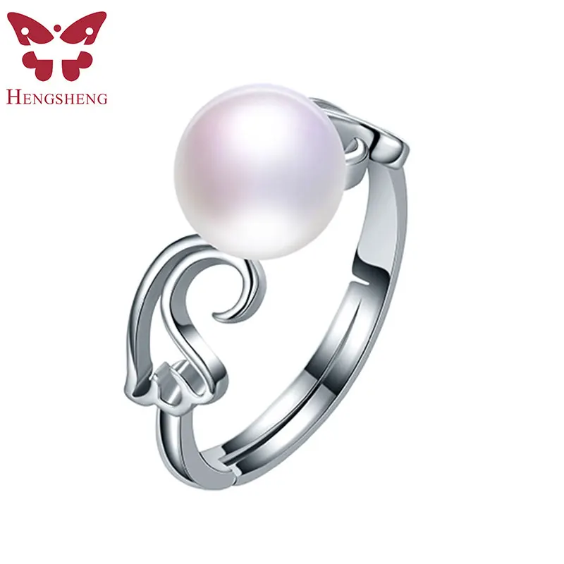 HENGSHENG 8 9MM Natural Freshwater Pearl Rings AAAA Women Fine Jewelry Rings|pearl ring|ring ringpearl natural ring |