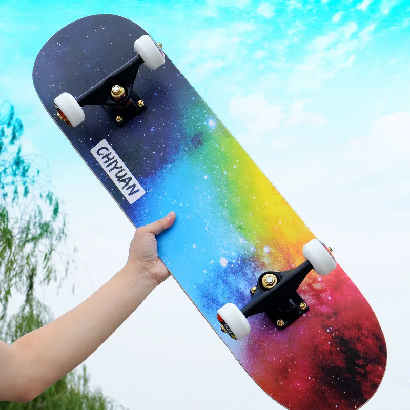 

Professional Street Beginner Skateboard Fashion Complete Action Maple Skate Board Land Surfboard Gyroroue Children Gifts BI50