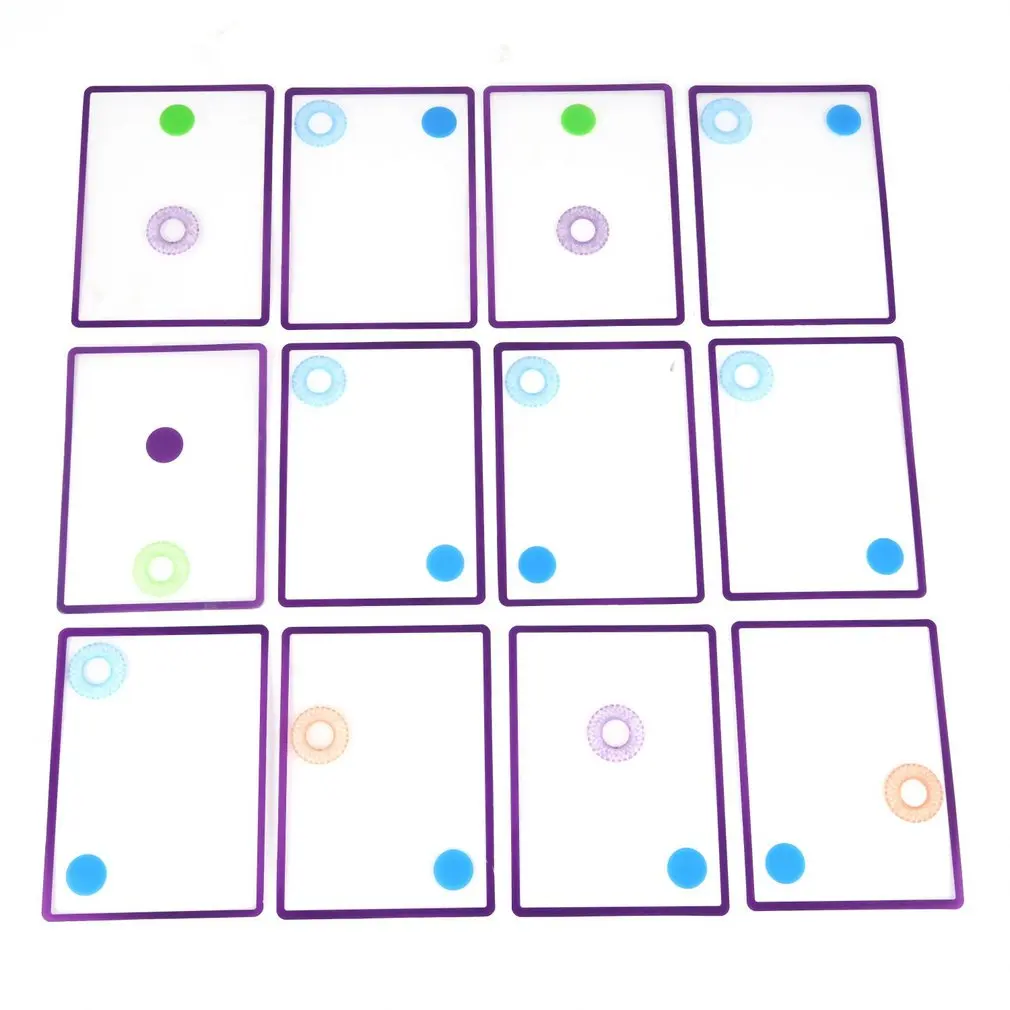 Tarjeta transparente Swish superpuesta m&uacute;ltiple, excelente pl&aacute;stico ABS, juego duradero prolongado, rompecabezas l&oacute;gico espacial, juguete-3