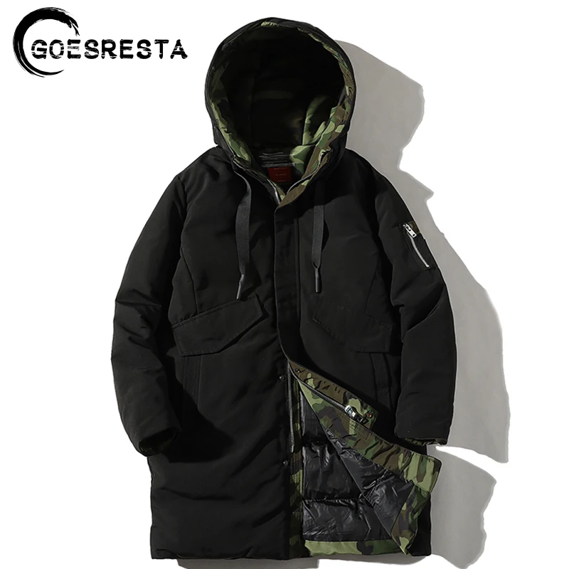GOESRESTA 2020 Зимняя Толстая теплая куртка для мужчин с подкладкой камуфляжная модная