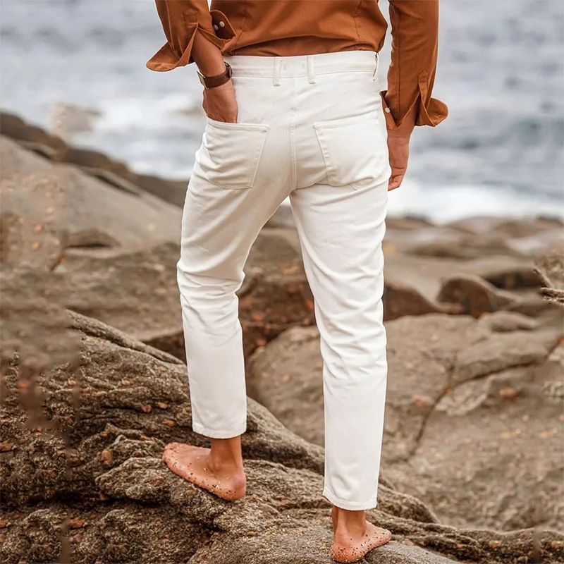 

Осенняя Новинка, популярная одежда 2021, однотонные Свободные повседневные мужские брюки с простой средней талией