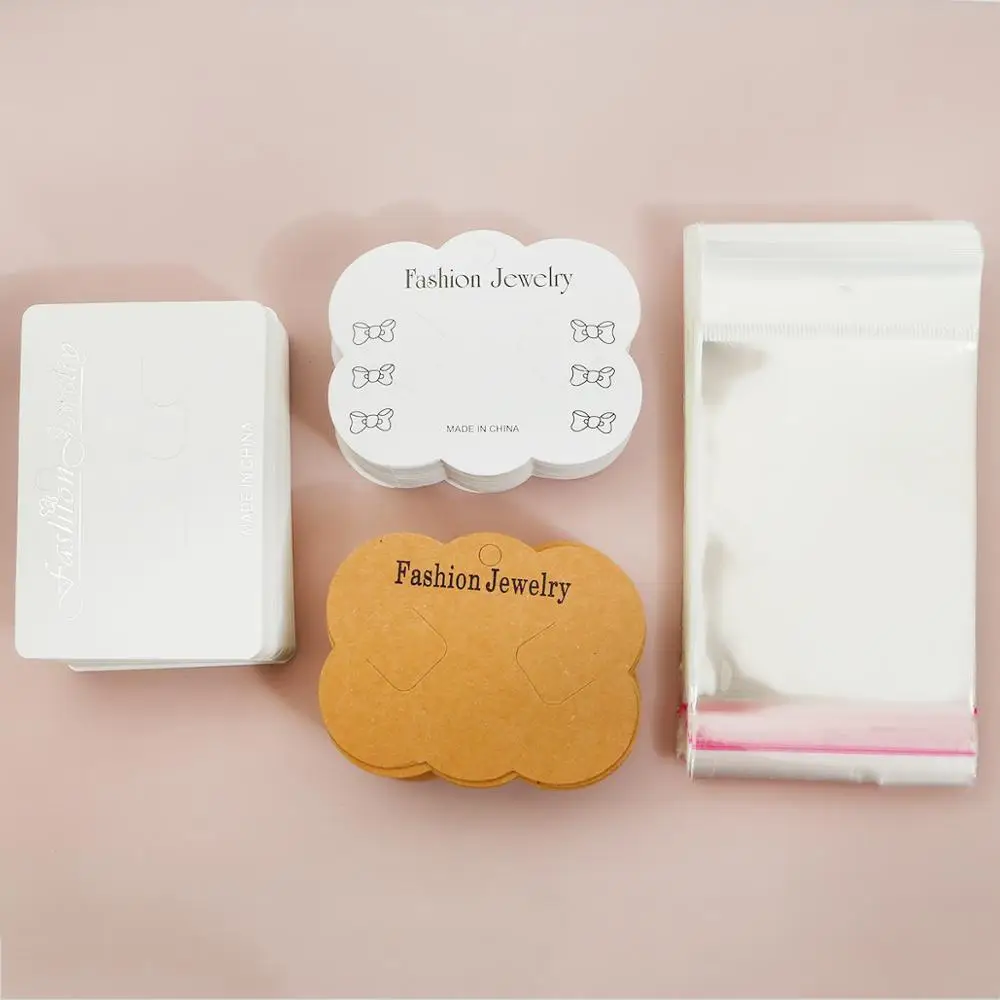 100 шт./лот пустая бирка из крафт бумаги белая коричневая круглая квадратная для