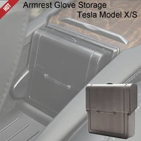 box armrest glove storage fit for tesla model xs car center console hidden storage box