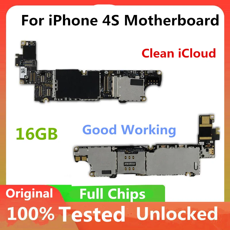 Бесплатная ICloud для Iphone 4S материнская плата с системой IOS 16 ГБ оригинальный