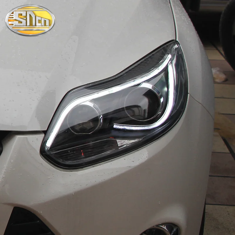SNCN автомобильный Стайлинг светодиодный поперечная балка для Ford Focus 3 MK3 2012 2013 2014 DRL