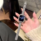 Ремешок холщовый для Apple Watch 7 SE65432 40 мм 44 мм, тонкий браслет с металлической головкой для iWatch 38 мм 42 мм 41 мм 45 мм