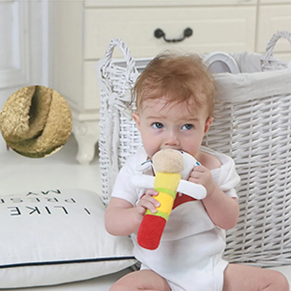 От 0 до 3 лет Детские Погремушки Мультфильм встряхнуть и понять чучело игрушка с