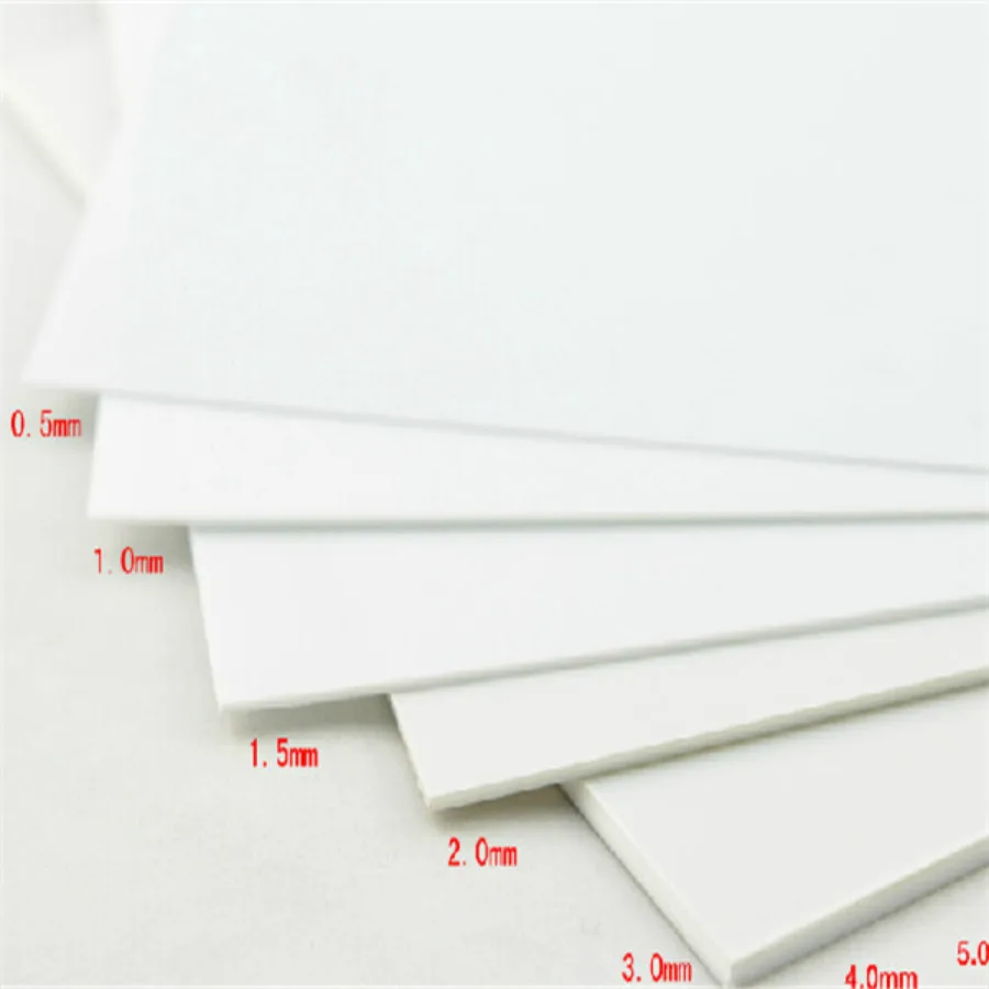 300x200mm With 1mm 2mm 3mm 5mm 7mm 9mm Thickness PVC Foam Board Plastic Flat Sheet Board Model Platessories