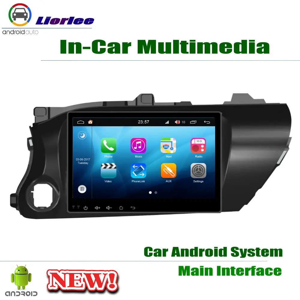 

Car Android Player 10.1" IPS LCD Screen For Toyota Hilux 2016~2018 Car GPS Navigation Radio AMP BT SD USB AUX WIFI