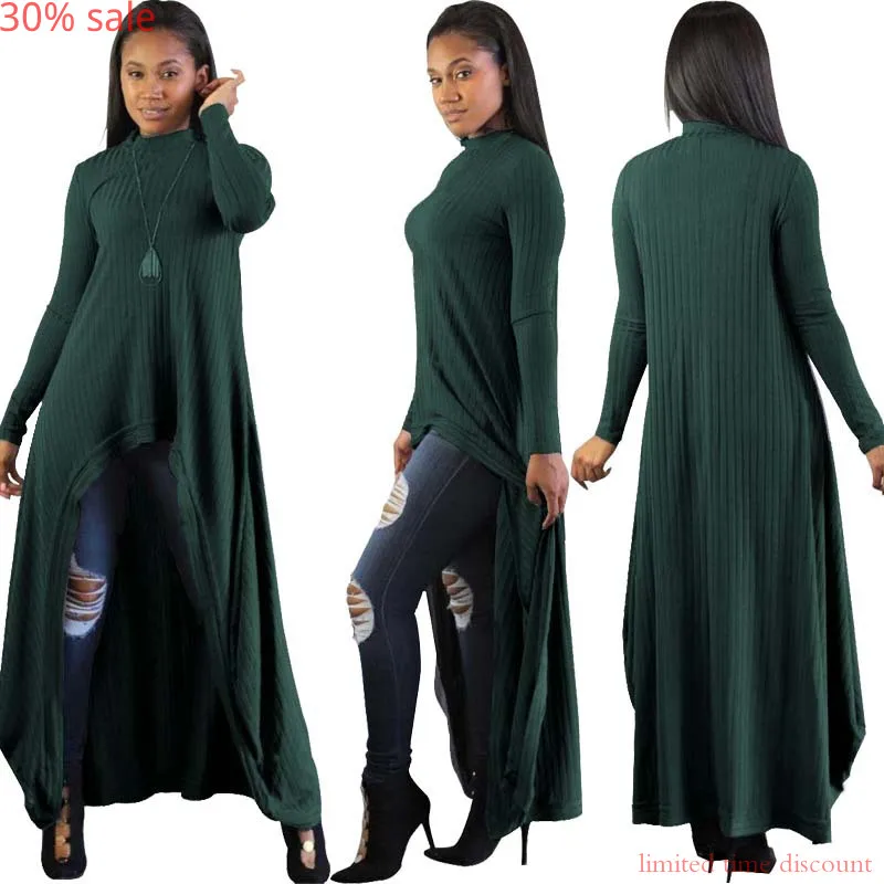 Женское трикотажное платье свитер однотонное Вечернее Платье макси с длинным