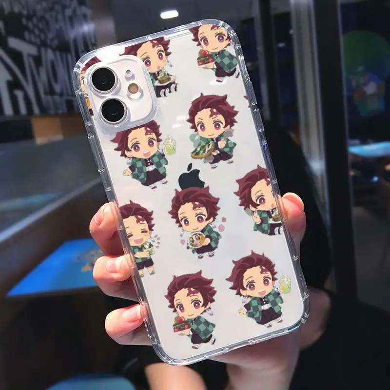 

Kamado Nezuko Kimetsu Demon Slayer Phone Case Transparent soft For iphone 5 5s 5c se 6 6s 7 8 11 12 plus mini x xs xr pro max