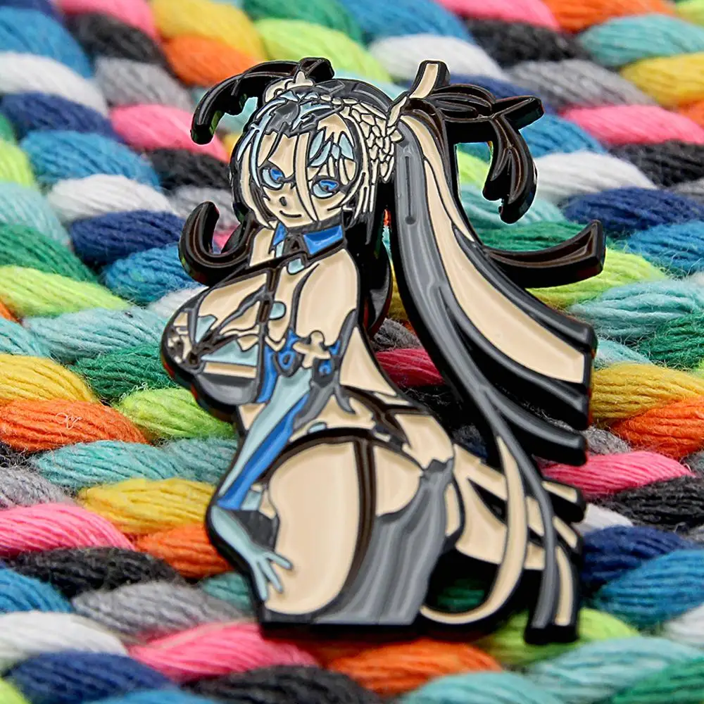Ahegao Waifu Sexy Anime Girl Ecchi Hentai Hard Enamel Lapel Pin Badge Brooch | Brooches
