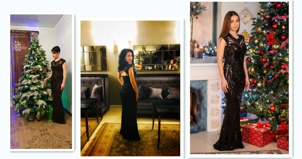 Стихи Songs2019 индивидуальное вечернее платье vestido de festa Сексуальное Черное длинное платье с пайетками для выпускного вечера торжественное праздничное платье светоотражающее платье