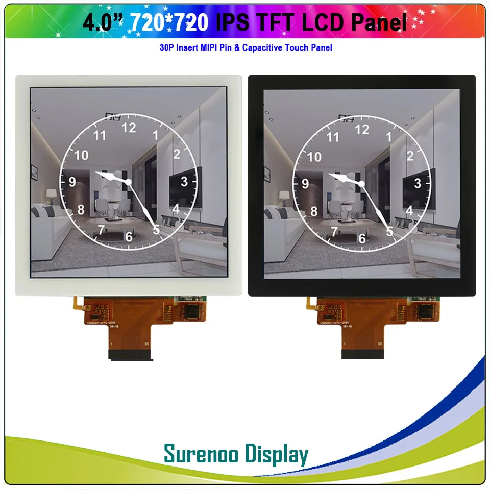 4," дюймовый 720*720 480*480 MIPI ips TFT ЖК-модуль дисплей экран панели с емкостной сенсорной панелью для умного дома
