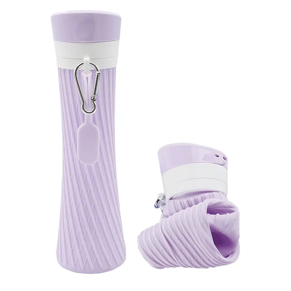 Нетоксичные портативные Мягкие силиконовые складные бутылки для воды уличная