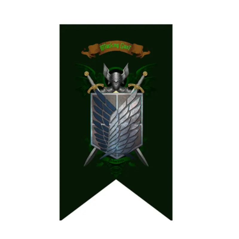 70x125 см декоративный флаг атака на Титанов японское аниме полиэфирное печатное