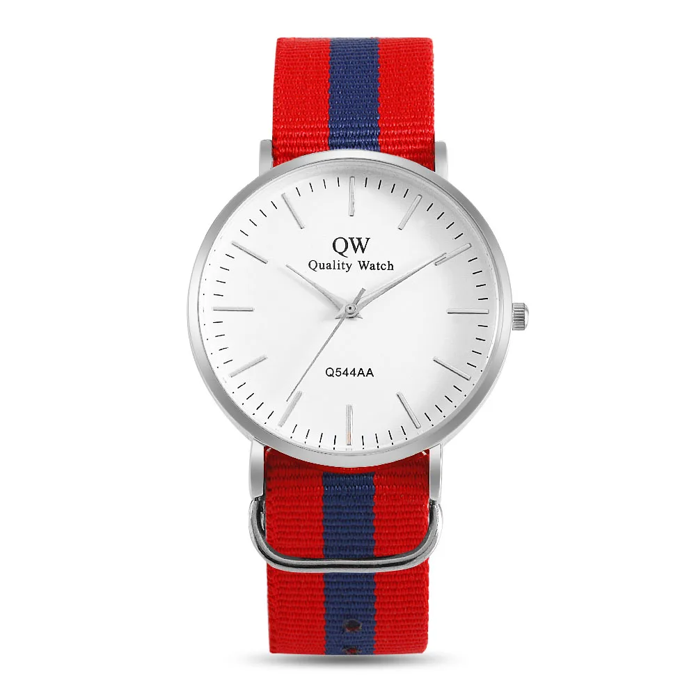 QW спортивные Relojes минималистичный британский стиль нейлоновый ремешок наручные