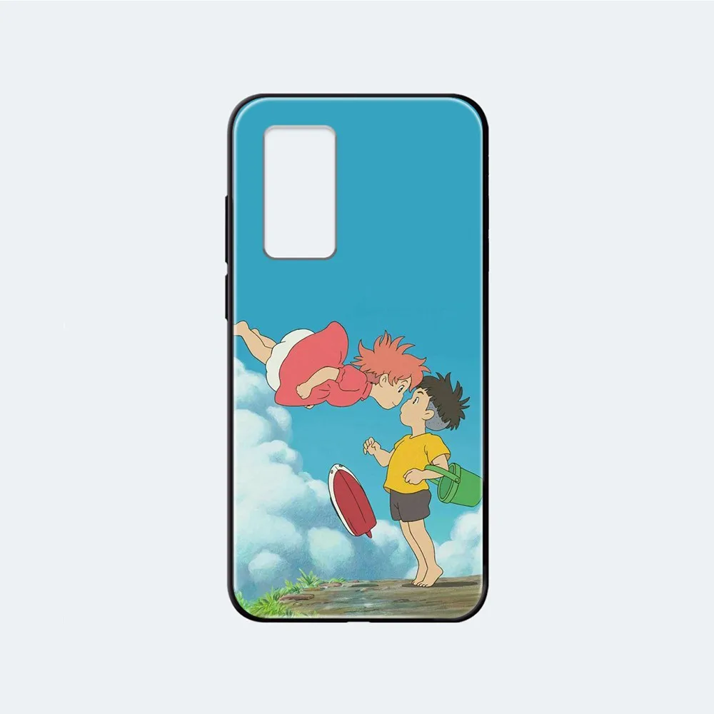 Чехол для телефона ponyo on the cliff Etui черный корпус Huawei nova P Y 2 3 6 7 8 9 10 20 30 I Smart Plus Z Lite Pro II