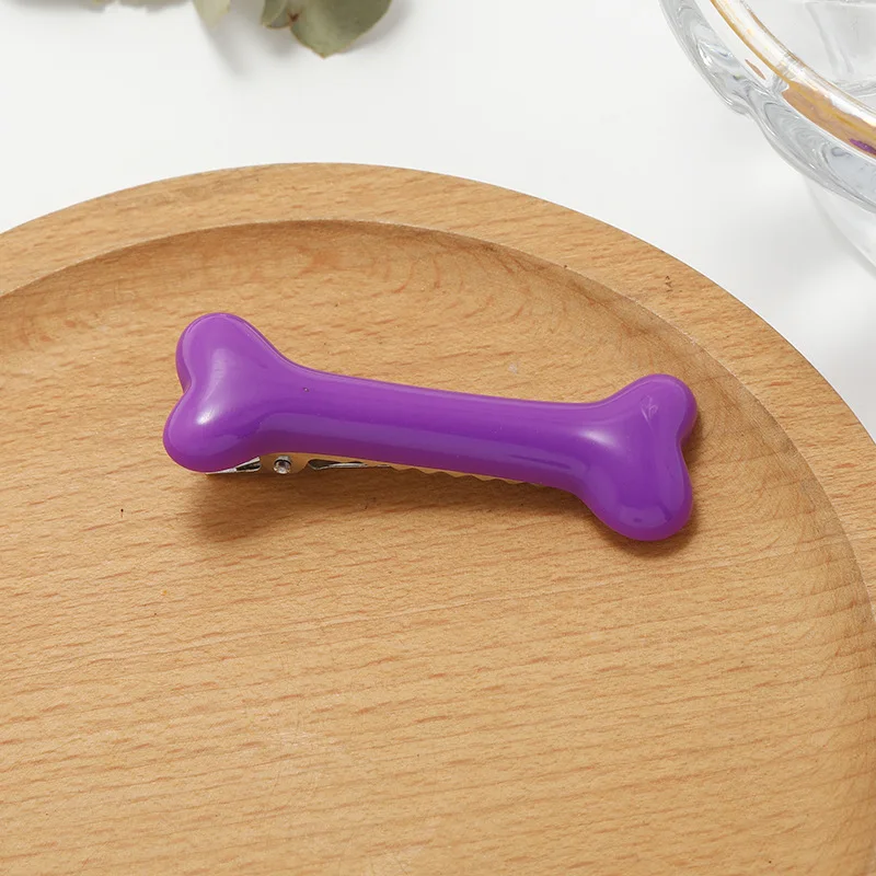 

2PCS Dog Bone Resin Hairpin For Women Fashion Harajuku Style Hair Clips Girls Charm Lovely Barrettes Styling Tools Accessories