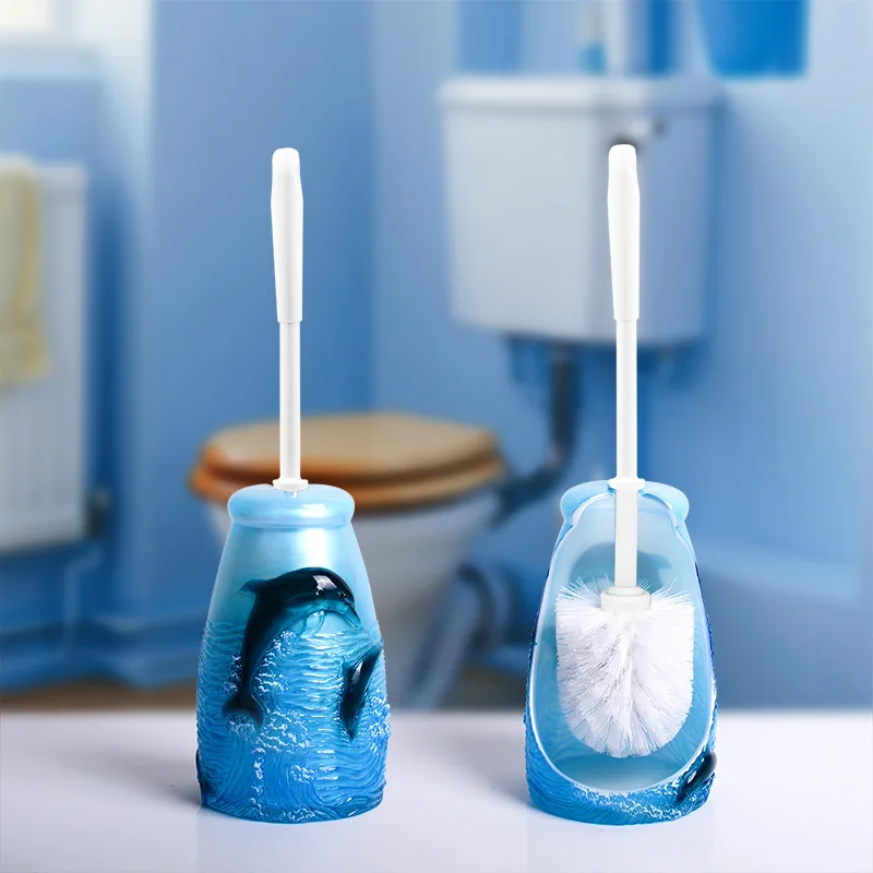 Щетка для унитаза в стиле дельфина полимерная основа принадлежности ванной