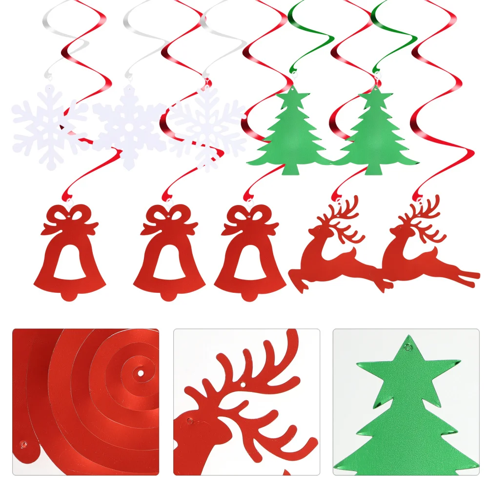 

24pcs Christmas Hanging Swirl Decoration Merry Christmas Swirl Ceiling Decor