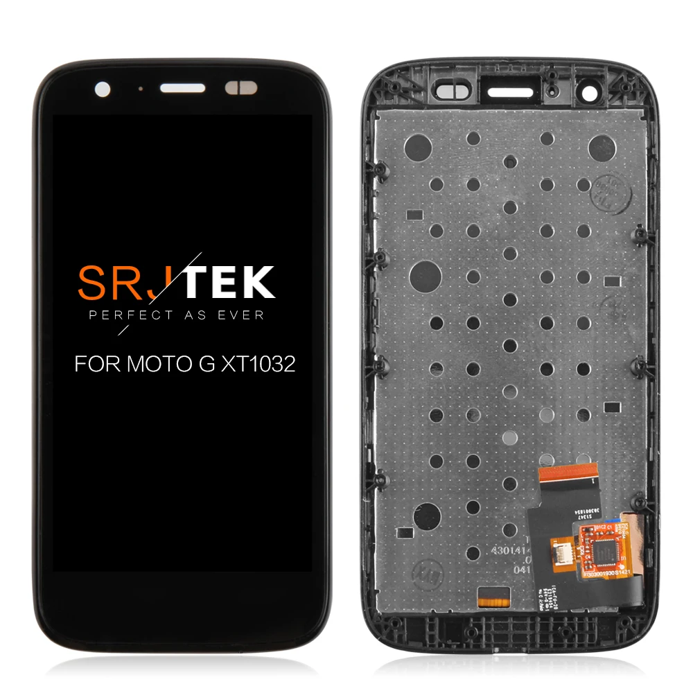 ЖК-дисплей 4 5 дюйма для Motorola MOTO G XT1032 XT1033 сенсорный экран дигитайзер с рамкой в