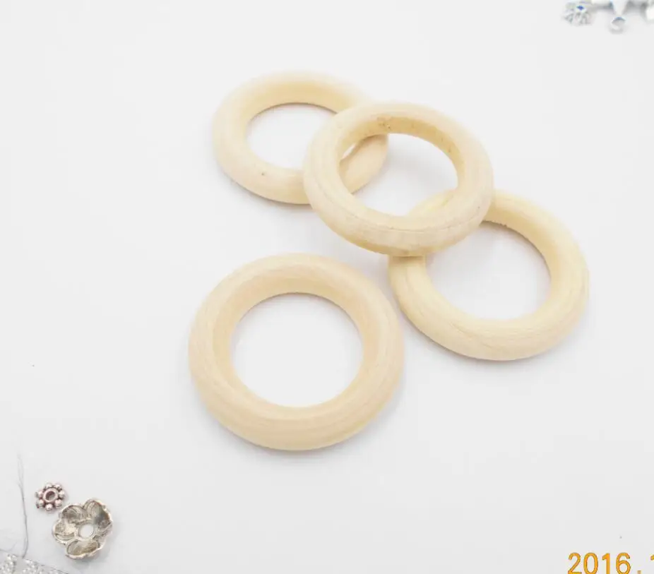 10 шт./лот Незавершенное кольцо для прорезывания зубов деревянные кольца 56 мм