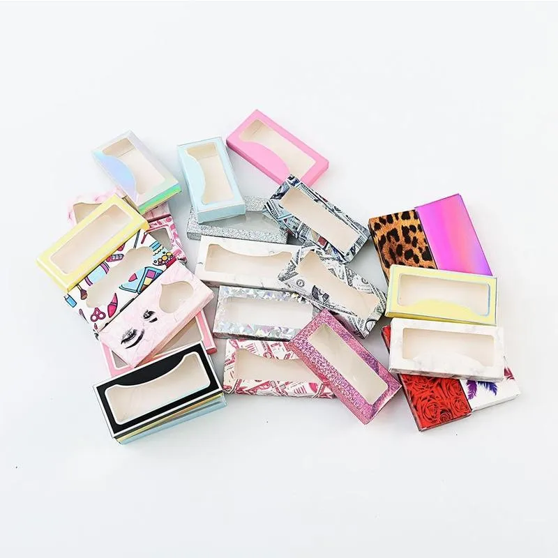 4 шт. коробка для хранения ресниц картонная бумажная упаковочная 25 мм длинных